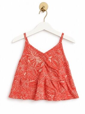 Roxy Coral Floral Print Camisole Girls 7 XS